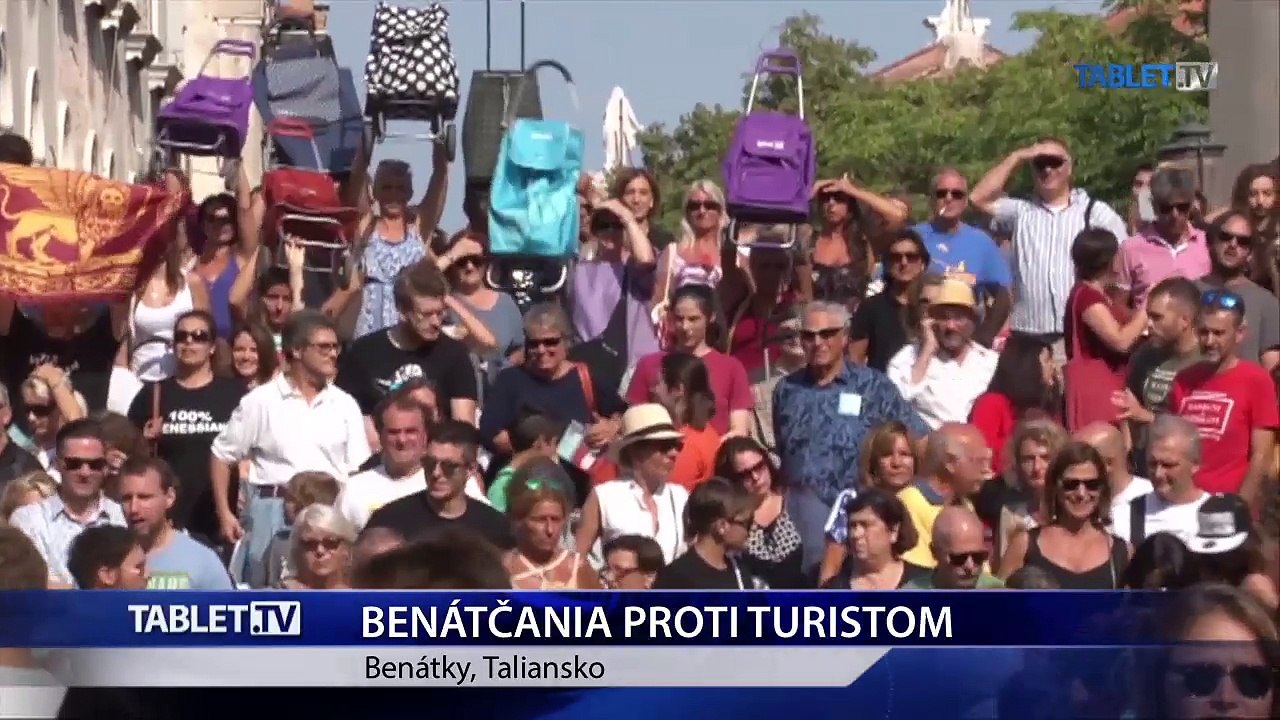 Benátčania protestovali proti vysokému počtu turistov