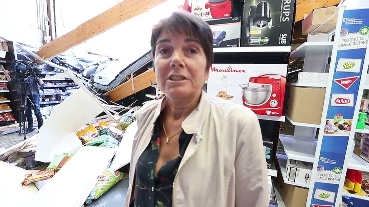 Le toit de l'Intermarché de la rue St Roch s'est effondré