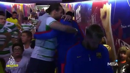 La emoción de una niña al tocar al argentino_ Me ha tocado Messi