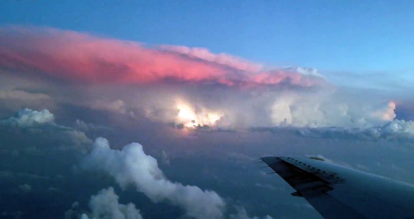 Orage dans un avion