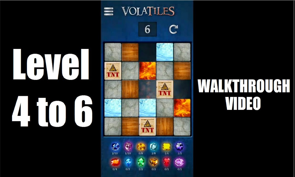 Volatiles - Slide Puzzle Level 4, 5, 6 Walkthrough / Playthrough Video.