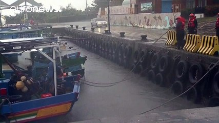 El supertifón Meranti golpea el sur de Taiwán