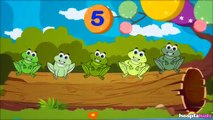 HooplaKidz - Five Little Speckled Frogs Nursery Rhyme with Lyrics