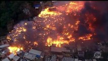 Incêndio de grandes proporções destrói favela em Osasco