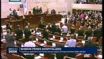 Shimon Peres hospitalized : cautious optimism as Peres shows signs of improvement after stroke