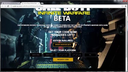 How to Get Call of Duty Infinite Warfare Beta Code Generator Free on Xbox One, PS4 and PC