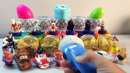 SURPRISE EGGS with Surprise Toys Playzdoh,Disney Cars Lightning McQueen,Disney Princess, Snow White, Cinderella