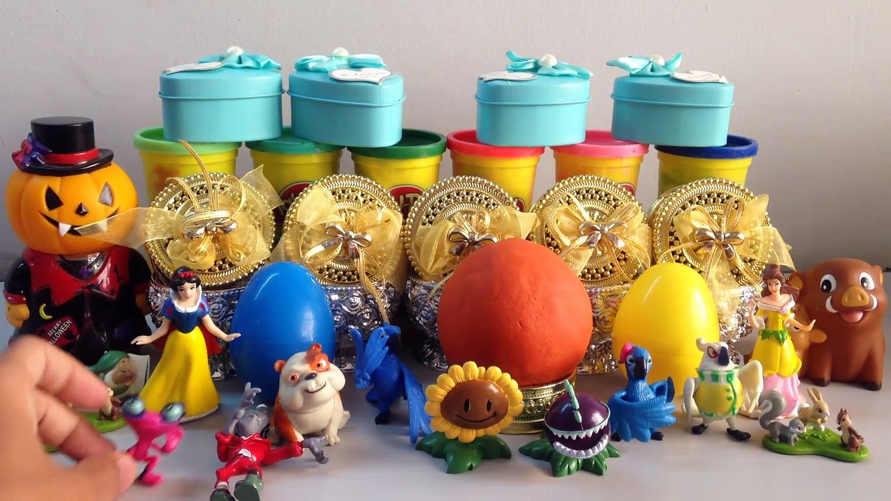PLAY DOH,play Surprise Toys and eggs,Rio 2,Disney Princess, Snow White, Cinderella,Plants VS Zombies
