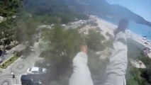 Paraglider Suddenly Drops Out Of The Sky