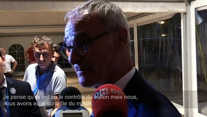 Claudio Ranieri: "Bruges a eu le contrôle du ballon, nous du match"