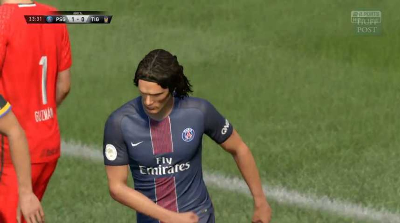 Visiblement, dans FIFA 17 aussi, Cavani a du mal à marquer