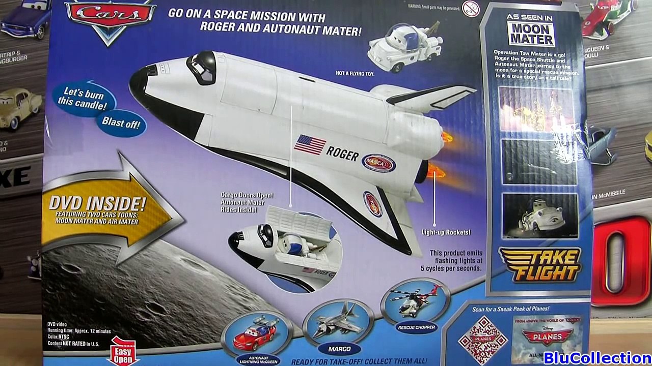 Cars 2 Talking Roger Space Shuttle Adventure Autonaut Moon Mater Disney cars-toon toys review