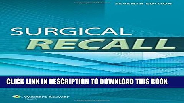 [PDF] Surgical Recall (Recall Series) Full Online