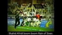 Shahid Afridi boom boom Rain of Sixes