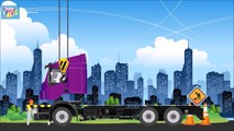 Truck for childrens Car Kids videos Toy trucks Purple Truck for kids