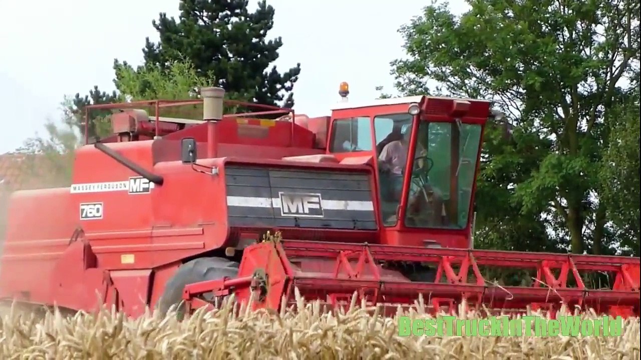 Modern machinery agriculture Massey Ferguson 760 Classic Combine  extreme trucks