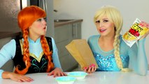 Disney Princesses in Real Life Elsa vs Anna Whos Gone Nutty Nut Challenge DisneyToysFan.