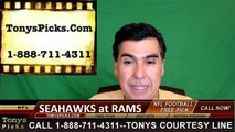 LA Rams vs. Seattle Seahawks Free Pick Prediction NFL Pro Football Odds Preview 9-18-2016