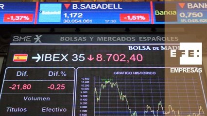 El Ibex 35 cede un 0,25% pero mantiene los 8.700 puntos