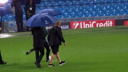 UNBELIEVABLE RAIN CANCELS MAN CITY CHAMPIONS LEAGUE MATCH