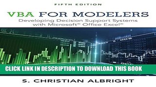 [PDF] VBA for Modelers: Developing Decision Support Systems with Microsoft Office Excel Full Online