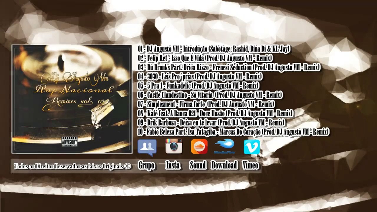 06 - Cacife Clandestino - Só Vitoria  (Prod. DJ Augusto VM - Remix) [83.00 bpm]