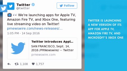 Twitter app brings free NFL games to Apple TV, Amazon Fire TV, and the Xbox One