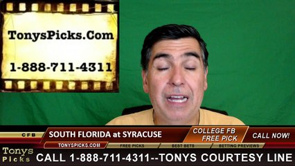 Syracuse Orange vs. South Florida Bulls Free Pick Prediction NCAA College Football Odds Preview 9/17/2016