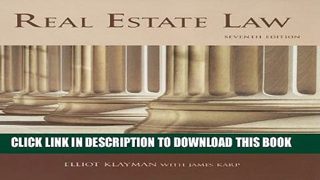 [PDF] Real Estate Law, 7th Edition (Real Estate Law (Karp, James)) Full Online