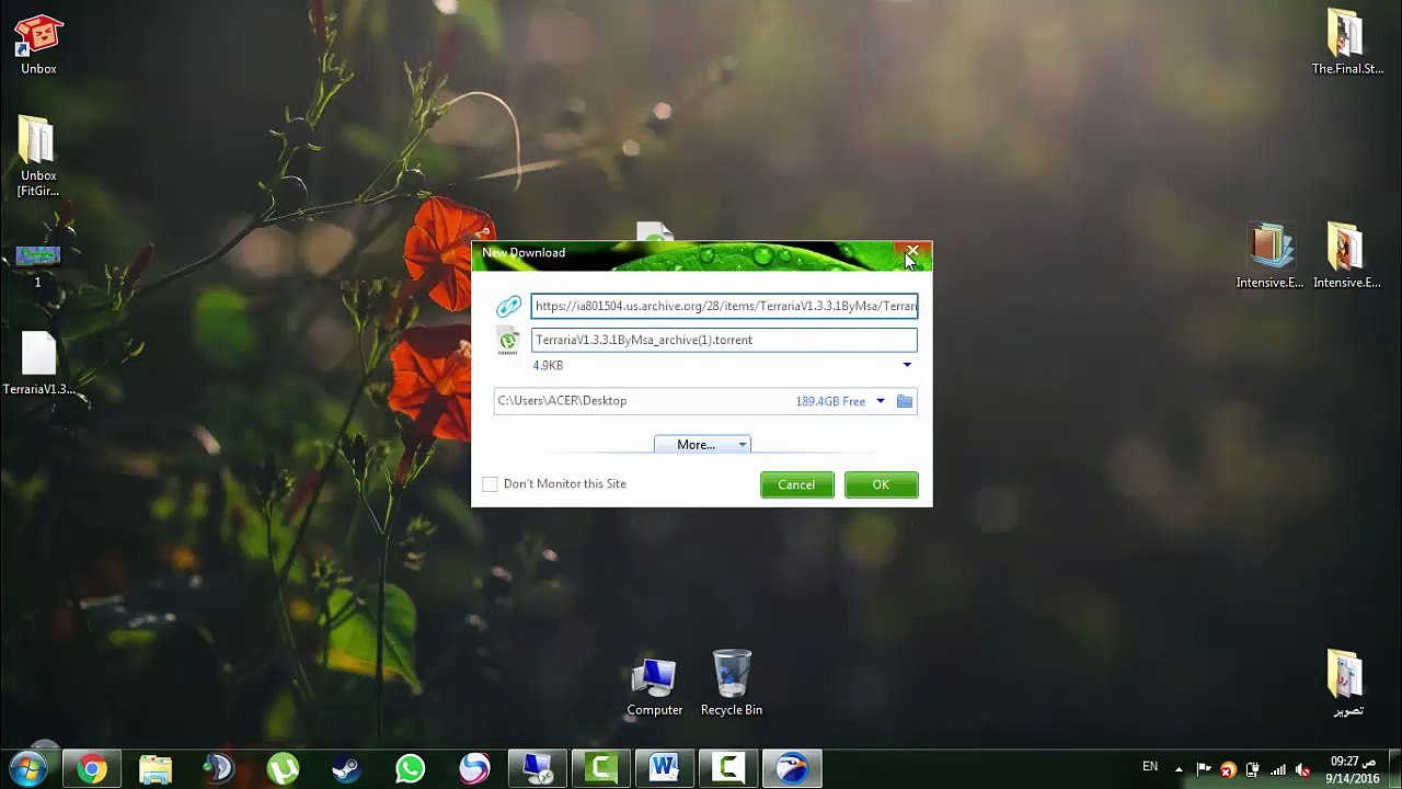 شرح : تحميل وبدون تثبيت لعبة Terraria أخر تحديث وبحجم ( 81 ميجه ) برابط مباشر وتورنت :)
