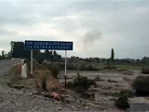 Georgian column and Russian Su-25