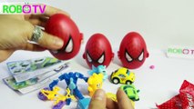 Bóc trứng người nhện bất ngờ – Spiderman candy surprise eggs - Robo TV