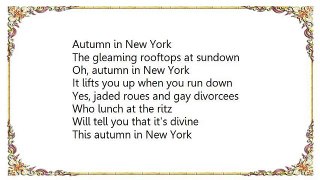 Sarah Vaughan - Autumn New York From Thumbs Up Lyrics