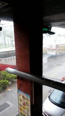 Taiwan street scene during the Typhoon
