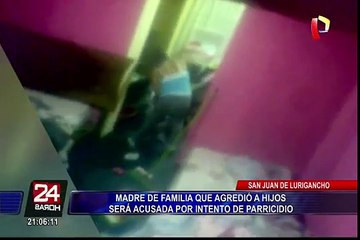 Mujer que agredió a sus hijos será denunciada por intento de parricidio