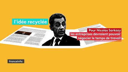 Recyclée, en vogue ou nouvelle : trois propositions de Nicolas Sarkozy