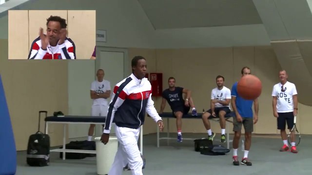 Gaël Monfils forfait pour la Coupe Davis alors que la veille il faisait des dunks avec Yannick Noah!
