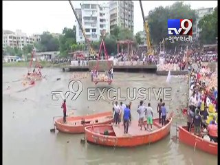 Aerial view of immersion as Surat says goodbye to Ganpati - Tv9 Gujarati