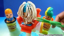 Play-Doh Cắt Tóc Tạo Kiểu Tóc Cắt Tóc Cho Thầy Giáo Play-doh hair Salon Toys Kids