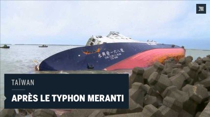 Taïwan après le passage du typhon Meranti
