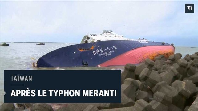 Taïwan après le passage du typhon Meranti