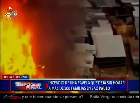 El fuerte incendio en brasil que afecta unas 500 familias y fijate porque