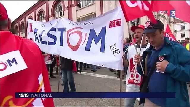 Alstom : les employés de Belfort manifestent aux côtés des opposants à la loi Travail