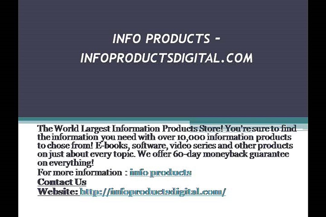 Digital InfoProducts - infoproductsdigital