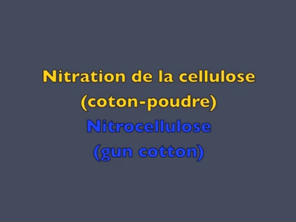 Nitration de la cellulose