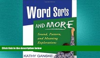 READ book  Word Sorts and More: Sound, Pattern, and Meaning Explorations K-3 (Solving Problems in