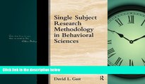 Online eBook Single Subject Research Methodology in Behavioral Sciences