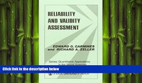 READ book  Reliability and Validity Assessment (Quantitative Applications in the Social Sciences)