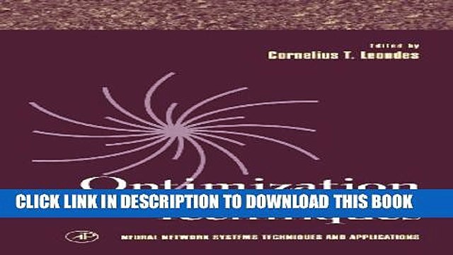 [PDF] Optimization Techniques, Volume 2 (Neural Network Systems Techniques and Applications) (Pt.