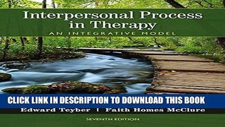 [PDF] Interpersonal Process in Therapy: An Integrative Model Full Online
